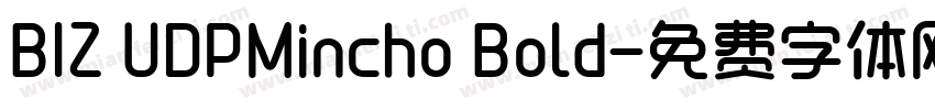 BIZ UDPMincho Bold字体转换